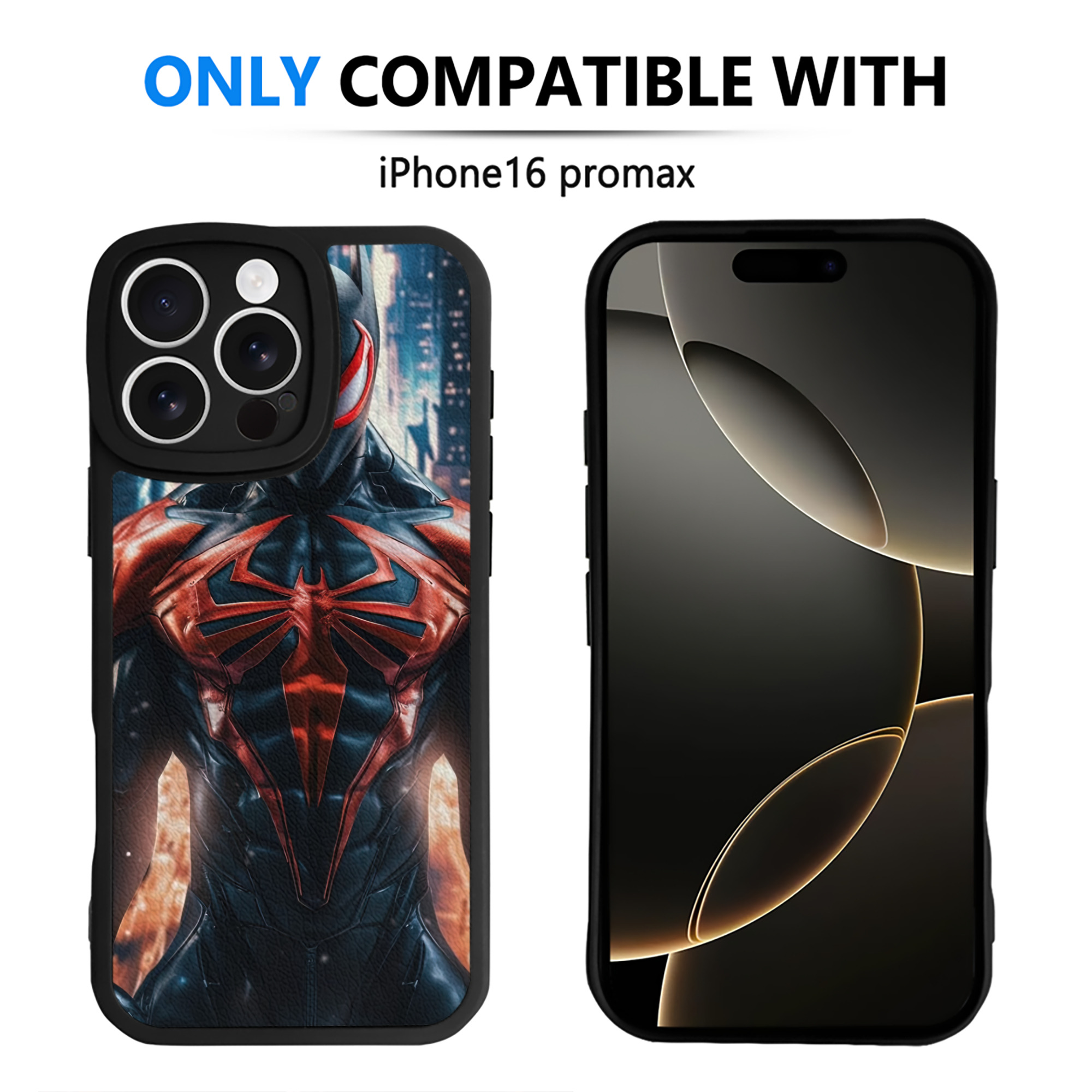 （画像用） Spider Man スパイダーマン 【iPhone 16シリーズ対応】シリコンスマホケース（レザー調） 材質：シリコン